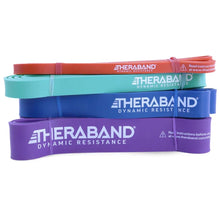 Load image into Gallery viewer, Theraband High Resistance Bands | Set of 4 Elastic Super Bands | Improving Flexibility, Injury Rehab, &amp; Full Body Workouts, Heavy Duty Stretch Bands for Lifting - Health Mart
